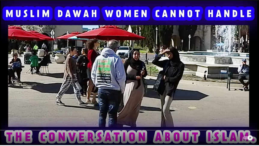 Muslim Dawah women cannot handle the conversation about Islam